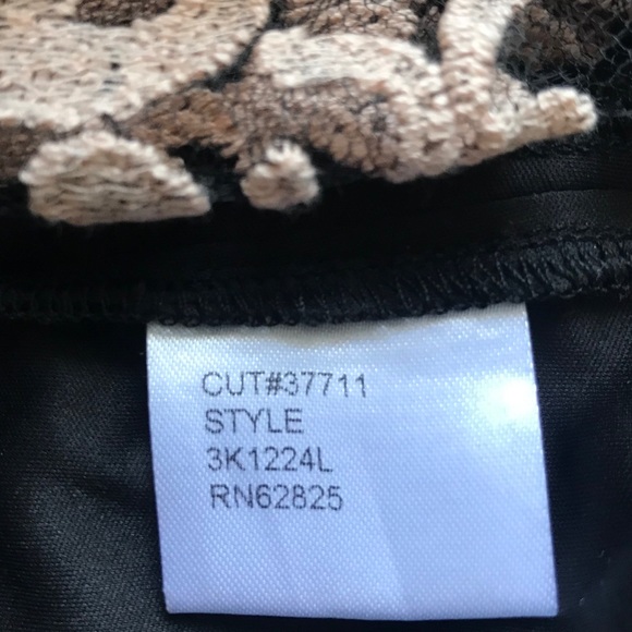 Tadashi Shoji Belted Embroidered Lace Gown - Picture 10 of 16